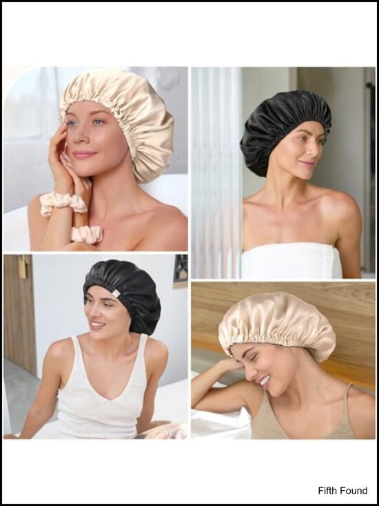 22 Momme 100% Mulberry Silk Sleep Cap Hair Bonnet with Scrunchie main image 5